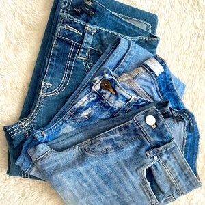 3/$20 Denim Jeans Size 2R, XS & 26